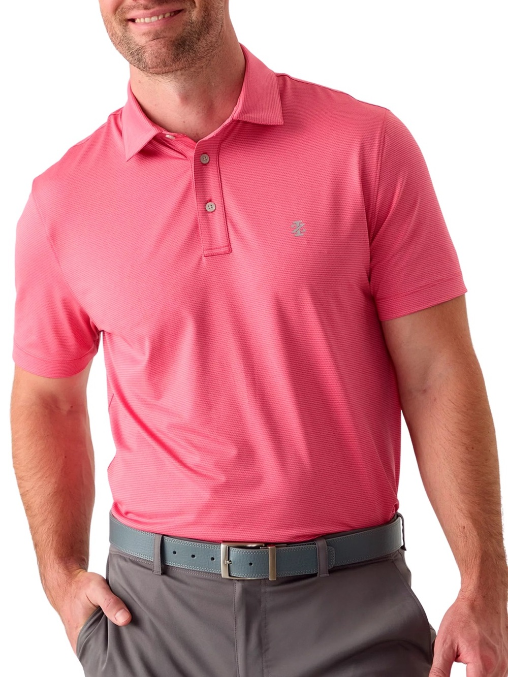 Izod Golf Men's Coral Pink Short-Sleeve Polo